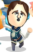 Miitopia (3DS) promotional art for the Besmirched Noble's Son